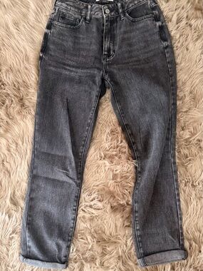 PacSun Women's Straight Leg Jeans in Washed Black Mom Jean Size 24